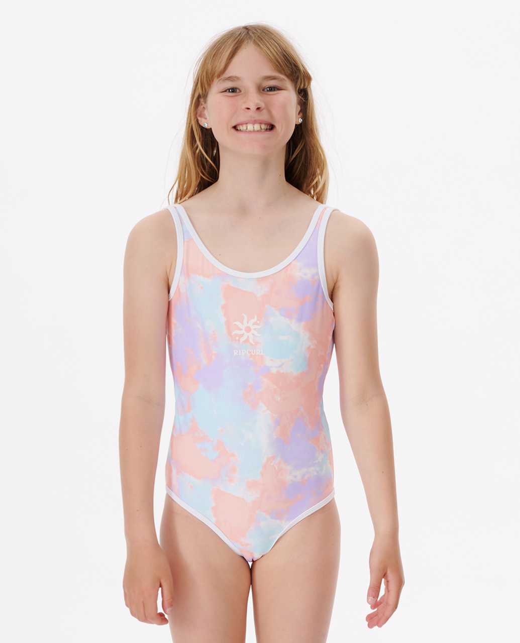 RIP CURL SURF TRIP One Shoulder One-piece Swimsuit - Pastel print