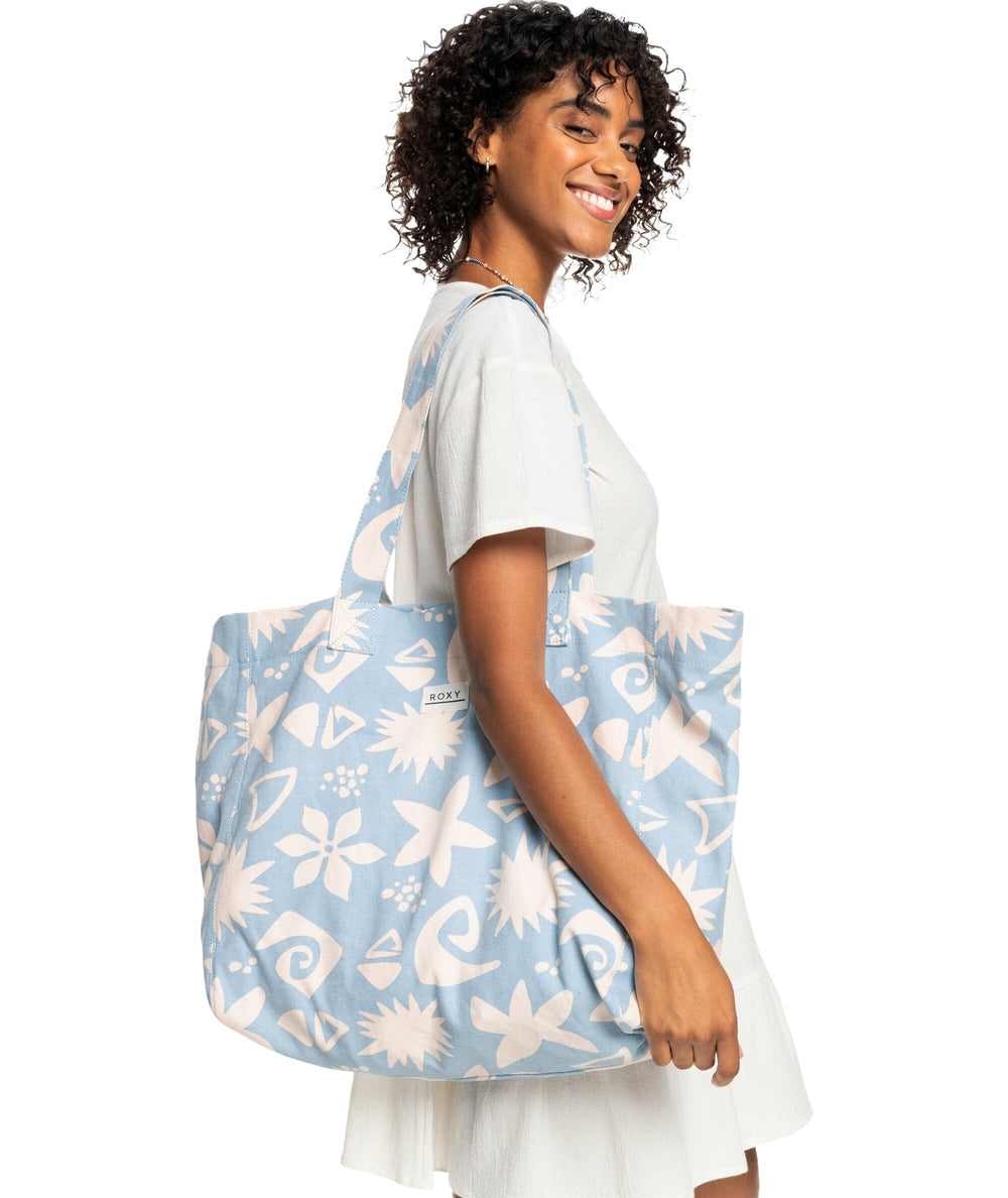 Roxy Anti Bad Vibes Printed 24L Large Tote Bag 