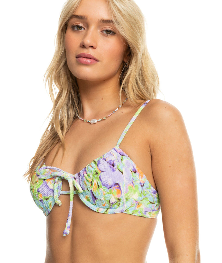 Roxy Blumen Bralette Tie Side Bikini 