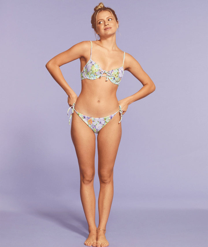 Roxy Blumen Bralette Tie Side Bikini 