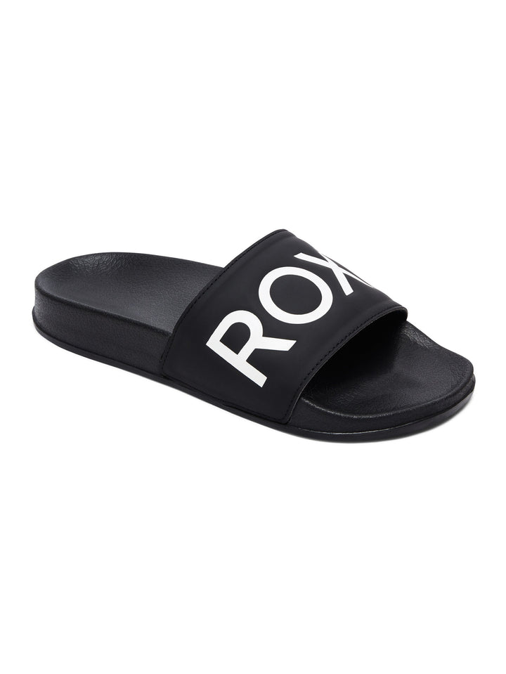 ROXY GIRLS SLIPPY SLIDES BLACK 11 