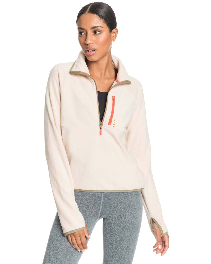 Roxy Stand By Me Polar Fleece Half Zip Jumper Novelle Peach S 