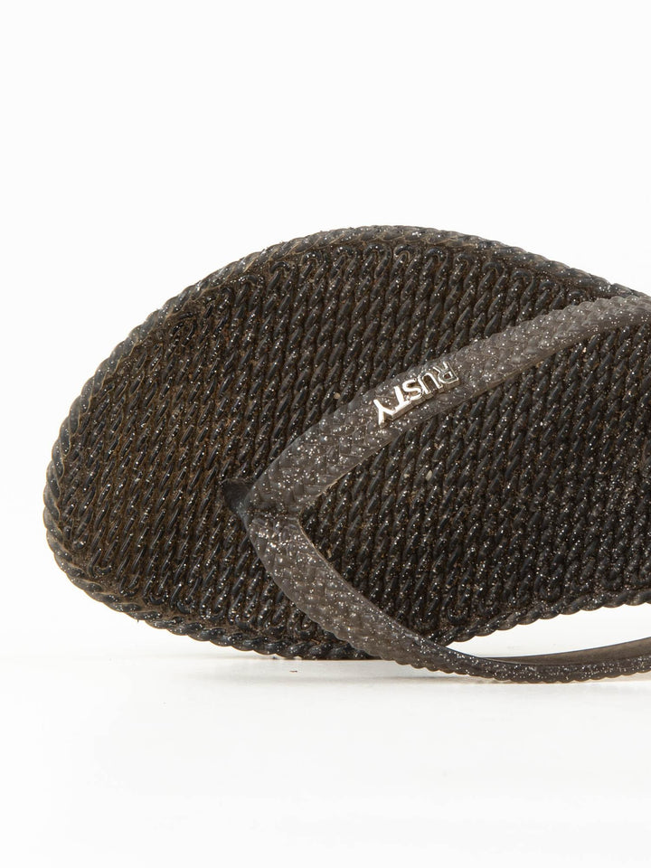 Rusty Blingin Jandal is a glitter jandal with textured jelly sole.