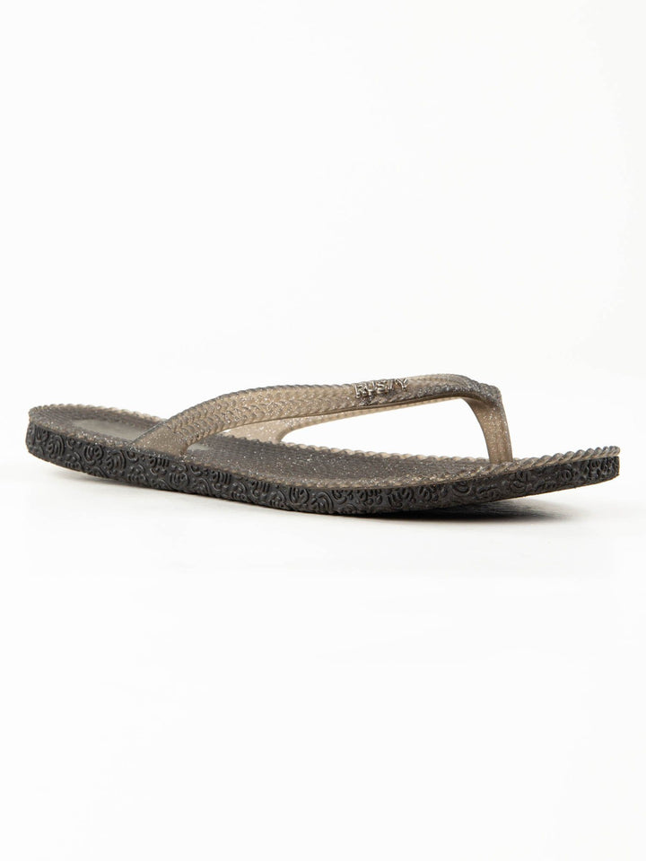 Rusty Blingin Jandal is a glitter jandal with textured jelly sole.