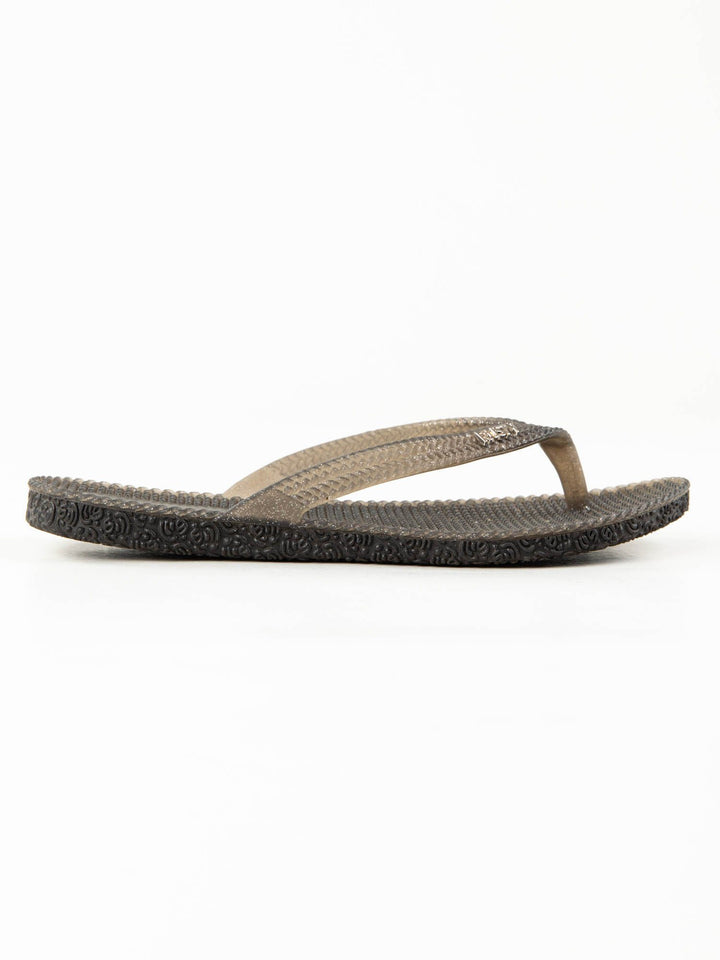 Rusty Blingin Jandal is a glitter jandal with textured jelly sole.