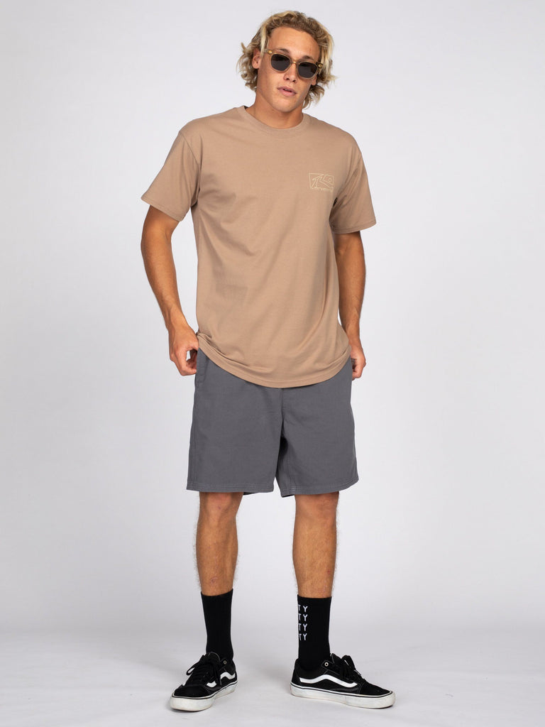 Rusty Boxed Out Short Sleeve Tee Beaver Brown S 