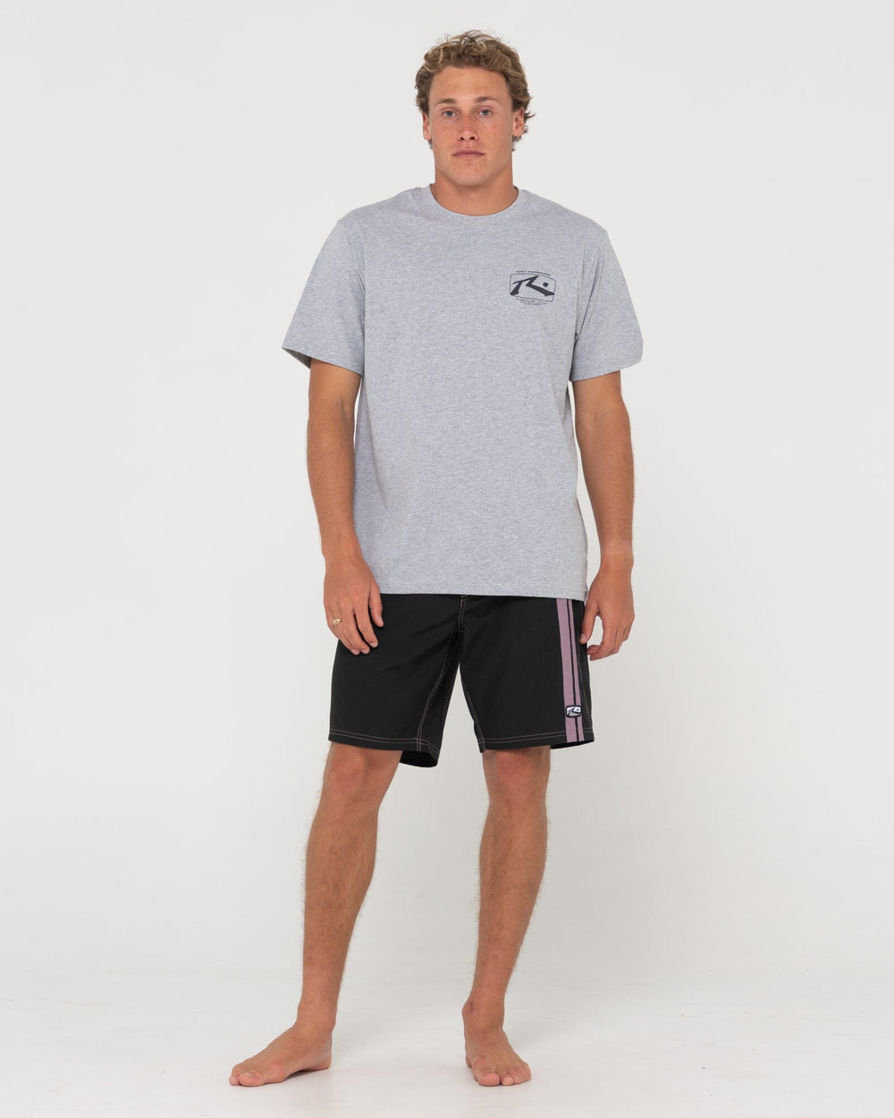 Rusty Burnt Rubber Fitted Boardshort 