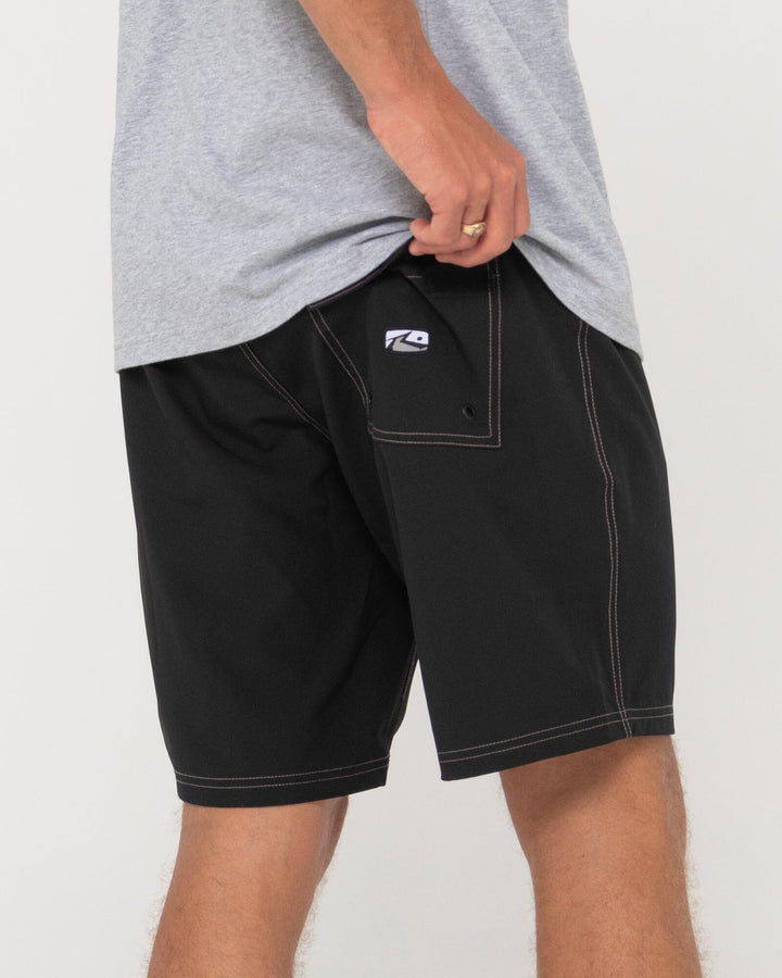 Rusty Burnt Rubber Fitted Boardshort 