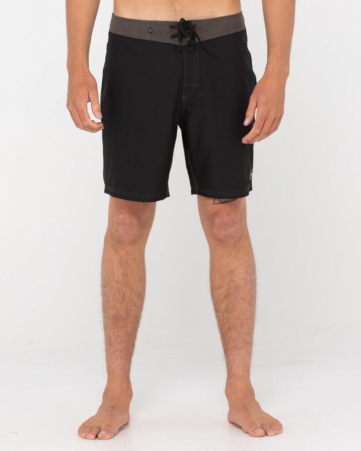 Rusty Dynamite Boardshorts Black / Chocolate 34 