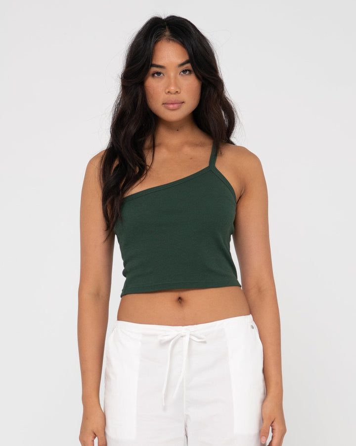 Rusty Everywhere One Shoulder Tank 