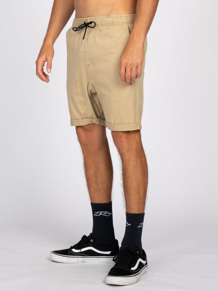 Rusty Hooked On 18" Elastic Boys Shorts Fennel 8Y 