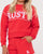 Rusty Line Oversize Youth Fleece Crew 