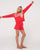 Rusty Line Oversize Youth Fleece Crew 