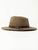 Rusty Ned Felt Hat is wool, with leather crown band. 