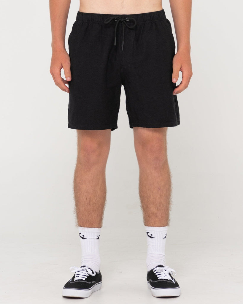 Rusty Overtone Linen 18" Elastic Shorts 