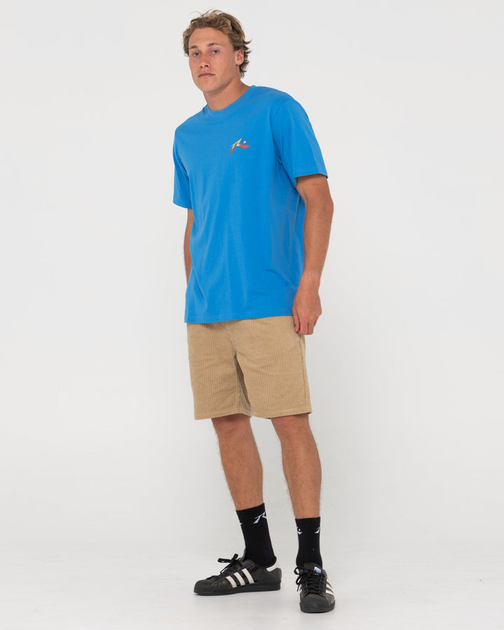 Rusty Rifts Elastic Hi Lo Shorts 