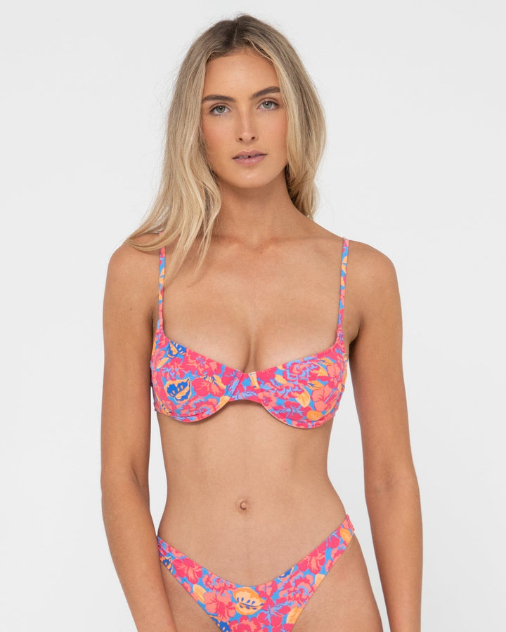 Rusty Rio Recycled Floral Balconette Midi Bikini 