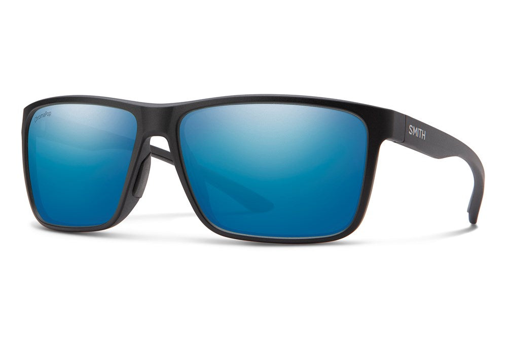 Smith Riptide Polarised Sunglasses Matte Black / CP Glass Polarised Blue Mirror 