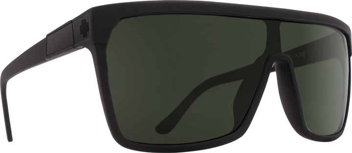 SPY FLYNN SUNGLASSES Soft Matte Black / Happy Grey Green 