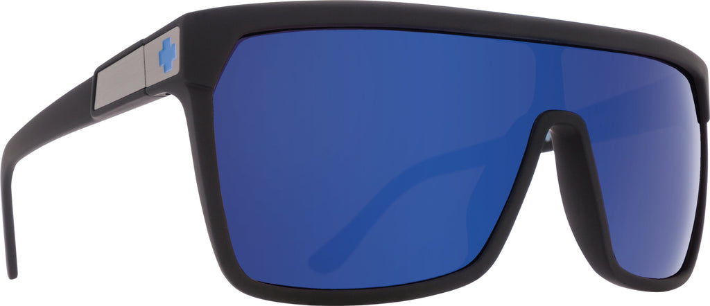 SPY FLYNN SUNGLASSES SoftMatteBlackHappyBronzeBlueSpec 