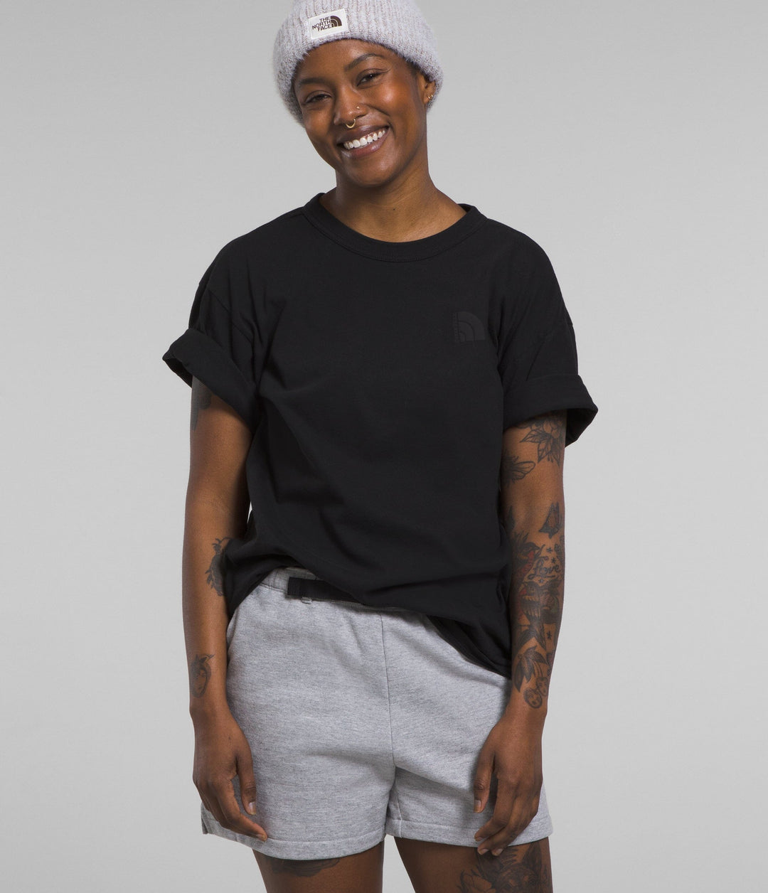 The North Face Garment Dye Womens T-Shirt TNF Black S 