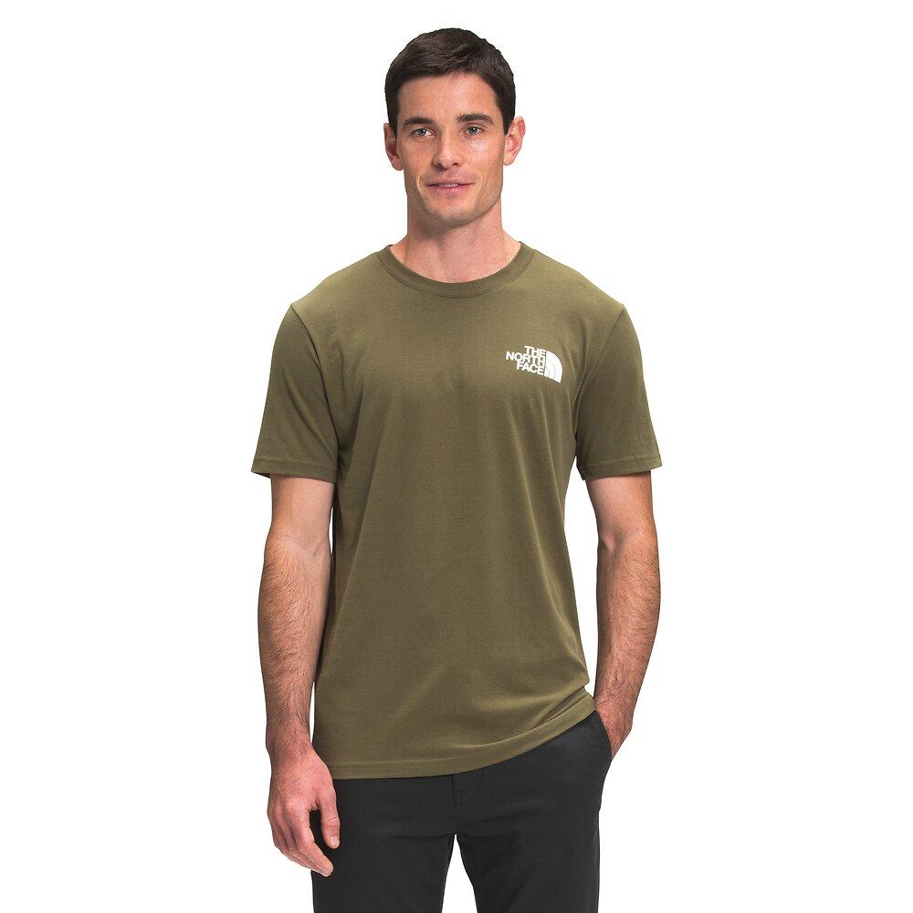 THE NORTH FACE SHORT SLEEVE BOX NSE TEE BURNT OLIVE GREEN S 