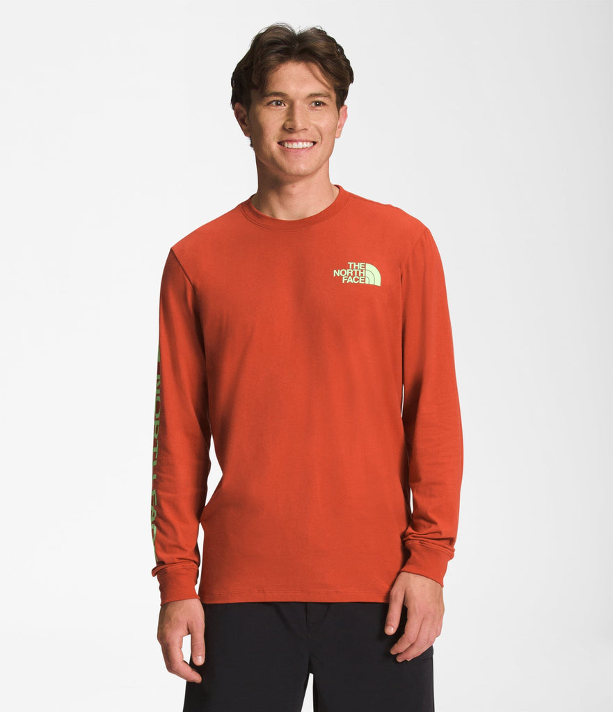 The North Face Sleeve Hit Long Sleeve Graphic T-Shirt Rusted Bronze S 