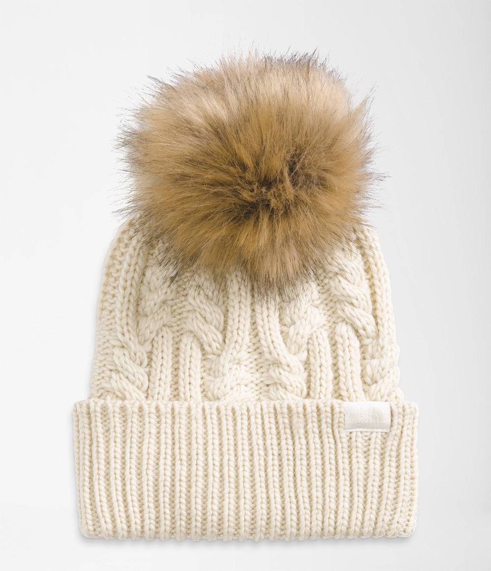The North Face Women’s Oh Mega Fur Pom Beanie Gardenia White 
