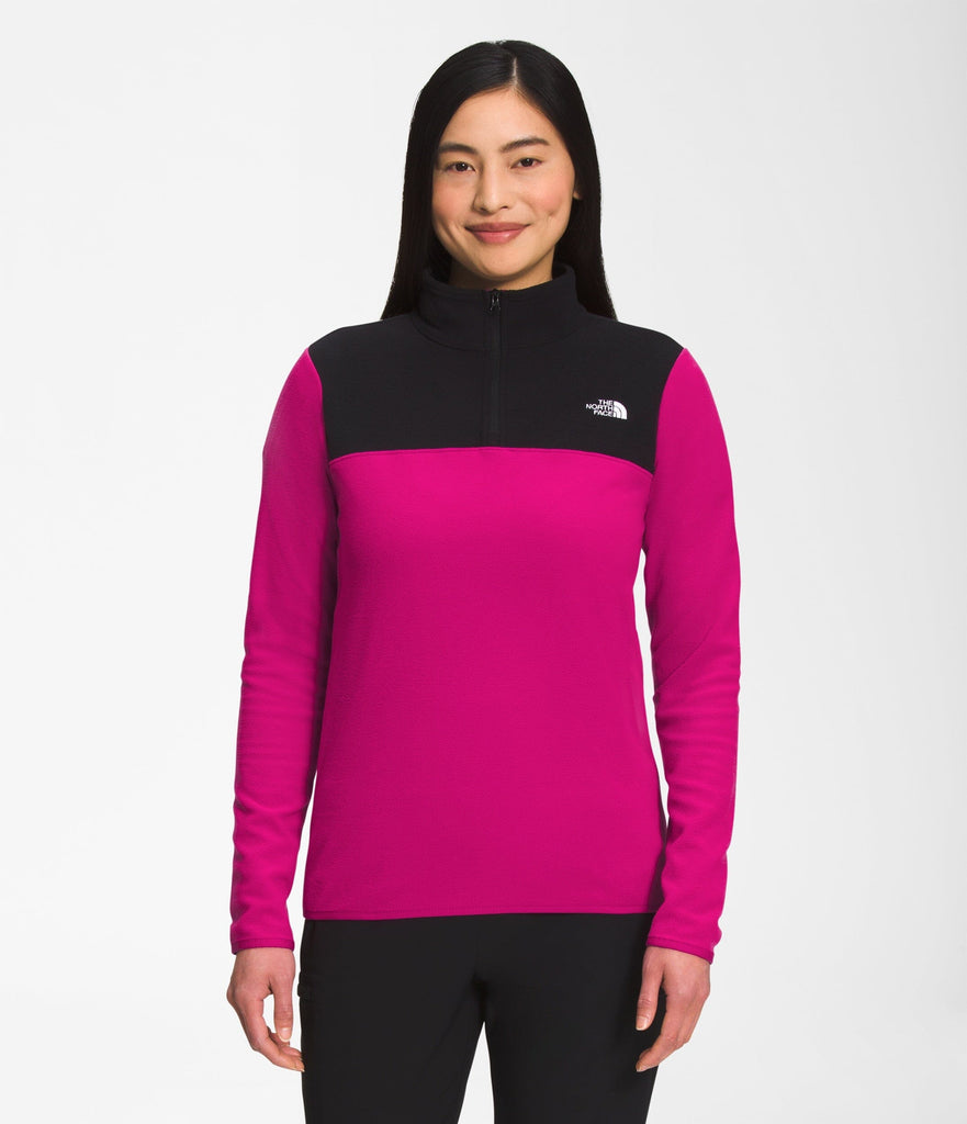 The North Face Women’s TKA Glacier ¼ Zip Fuschia Pink / TNF Black S 