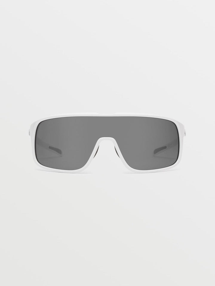 Volcom Macho Sunglasses Gloss White / Silver Mirror 