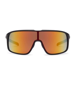 Volcom Macho Sunglasses Matte Black / Grey Red Chrome 