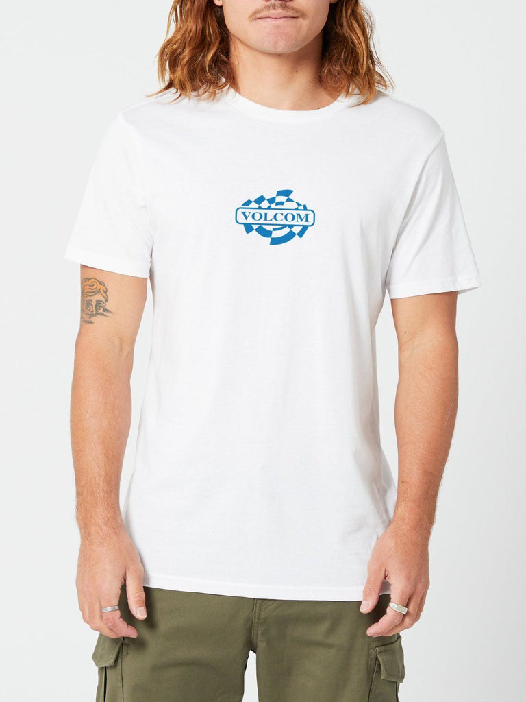 Volcom Oval Track Short Sleeve Tee White S 