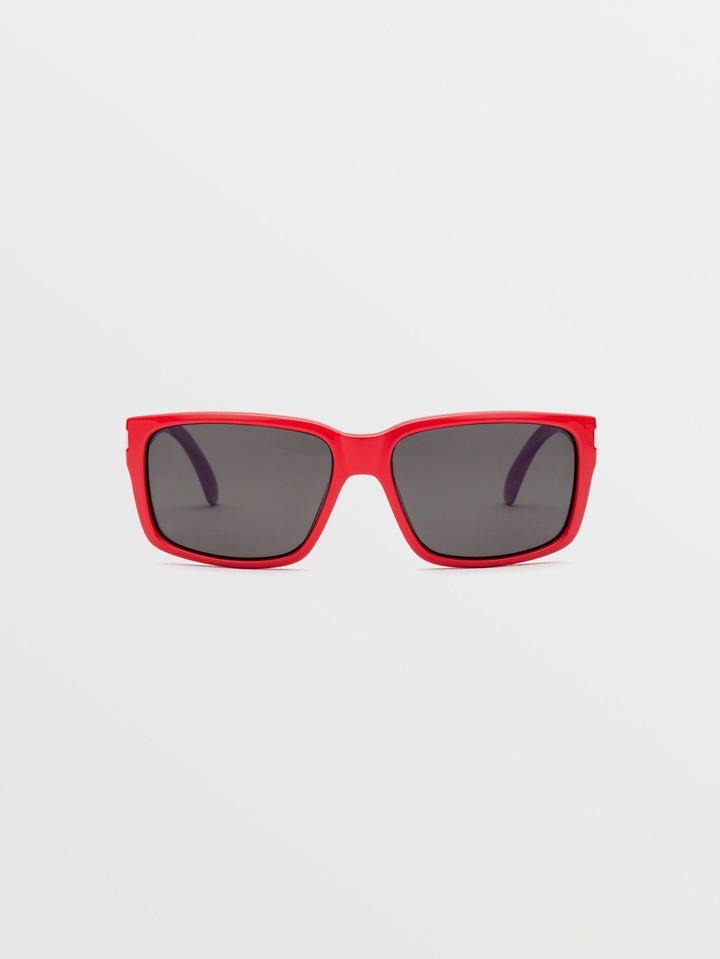 VOLCOM STONEAGE POLARISED SUNGLASSES Gloss Red / Gray Polar 